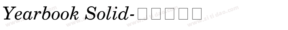 Yearbook Solid字体转换